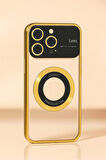 İphone 15 Pro Kılıf Kamera Korumalı Magsafe Colourl Gold