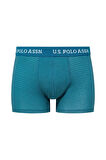 U.s Polo Assn. 80515 Erkek Pamuklu 3'lü Boxer-İndigo&Lacivert&Baskılı