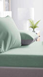 %100 Cotton (PAMUK) Su Yeşili 100x200 30 Cm Fitted (LASTİKLİ) Tek Kişilik Çarşaf Bed Sheett
