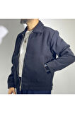 Boxy Fit Fermuarlı Kaşe Ceket