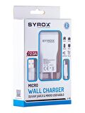 Syrox EU-39 USB Hızlı Şarj Aleti Beyaz