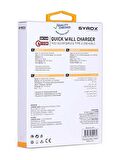 HHM_3.0 Amper Hızlı Şarj Aleti Cihazı Adaptörü Syrox Q32 Type-C Girişli (Adaptör+Kablo)
