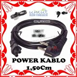 1.5 METRE BAKIR BİLGİSAYAR NOTEBOOK ADAPTÖR POWER GÜÇ ELEKTRİK KABLOSU YONCA KABLO *AYNI GÜN KARGO*