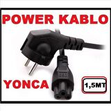 1.5 METRE BAKIR BİLGİSAYAR NOTEBOOK ADAPTÖR POWER GÜÇ ELEKTRİK KABLOSU YONCA KABLO *AYNI GÜN KARGO*