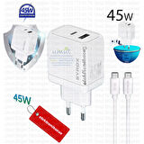 Syrox Type-C 45 Watt Hızlı Şarj Adaptörü Beyaz