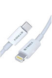 Umut Bilişim Teknolojileri _  PD18L Type-C Başlık Iphone Kablolu 18W 3.0A Pd Ev Şarj Aleti (Type-C To Lightning 3.0A Kablo)