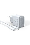 Umut Bilişim Teknolojileri _  PD18L 3.0A 18W Pd Type-C To Lightning Set (Şarj Adaptörü+Type-C To Lightning Kablo)