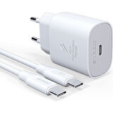 Samsung Galaxy Watch 6 uyumlu 25W Type-C çıkışlı 25W Adaptör+Type-c Kablolu iki ucu