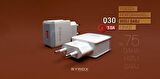 Syrox EU-10 Micro USB 18 Watt Hızlı Şarj Aleti Beyaz