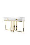Rihanna Gold Metal Beyaz Dresuar