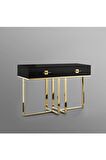 Rihanna Gold Metal Siyah Dresuar