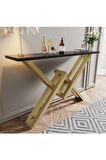 Fiona Gold Metal Siyah Dresuar