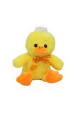 Peluş Oturan Ördek Kurdelalı 20 Cm