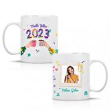 Kişiye Özel 2023 Temalı Fotoğraf Baskılı Porselen Kupa Bardak HC2030