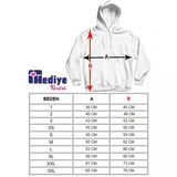 Aslan 1905 Baskılı Cepli, Kapşonlu Beyaz Unisex Sweatshirt HK2163