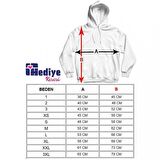 Kişiye Özel Atatürk Baskılı Cepli, Kapşonlu Beyaz Unisex Sweatshirt HK2300