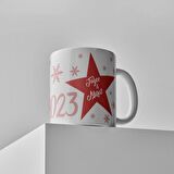 Kişiye Özel Yeniyıl 2023 Baskılı Porselen Beyaz Kupa Bardak HK2365