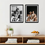 Yapışkanlı Sök Tak Siyah 2'li Çerçeve 20x30cm (FOTOĞRAF BASKILI)
