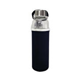 Siyah Kılıflı Cam Matara 500 ml HK2670