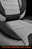 UNİVERSAL KZY ECO Jakar GRİ Seat Ibiza 1991-2008 Uyumlu Oto Koltuk Kılıfı