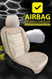 UNİVERSAL KZY Zebra Extra Bej  Seat Leon 1999-2006 Uyumlu Oto Koltuk Kılıfı