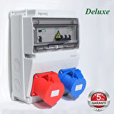 DELUXE, Elektrikli Araç Kombinasyon Kutusu 5x32A + 3x32A + 1x16A - Trifaze-Monofaze- Schneider Marka Sigorta Grubu - 5 Yıl Garanti