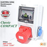 Classic COMPACT, Trifaze Elektrikli Araç Kombinasyon Kutusu 5x32A + 1x16A - Schneider Marka Sigorta Grubu - 5 Yıl Garanti