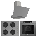 Ferre Fryart Cs Serisi Gri Ankastre Cam Set (D065 + CS208 + XE63CPR)