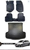 Fiat Linea 3D Havuzlu Paspas + Bagaj Havuzu İkili Set