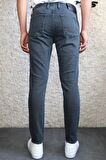 Hlt Jeans Erkek Taşlamalı Antrasit  Slim Fit Pantolon Hlt HE001935