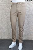 HLT JEANS Erkek Bej Slim Fit Esnek Likralı Kot Jeans Pantolon HLTHE001966