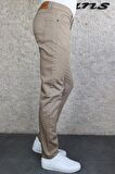 HLT JEANS Erkek Bej Slim Fit Esnek Likralı Kot Jeans Pantolon HLTHE001966