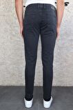 HLT JEANS Erkek Antrasit Slim Fit Dar Kesim Esnek Likralı Denim Jeans Kot Pantolon HLTHE001967