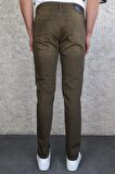 HLT JEANS Erkek Camel Haki Slim Fit Dar Kesim Esnek Likralı Denim Jeans Kot Pantolon HLTHE001970
