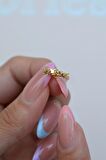 Gold Taşlı Kelebekli Helix Piercing Halka Taşlı Conch Piercingi
