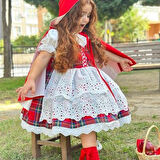 Kırmızı Başlıklı Kız Bebek Kostümü,Doğum günü elbise,fotoğraf çekim elbise,0-12 Yaş Uygun