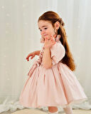 Pudra Pembe İnci Vintage Kız Bebek Elbisesi,Doğum günü,fotoğraf çekim elbise,0-12 Yaş Uygun