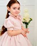 Pudra Pembe İnci Vintage Kız Bebek Elbisesi,Doğum günü,fotoğraf çekim elbise,0-12 Yaş Uygun