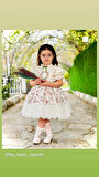 Krem Bahar Vintage Kız Bebek Elbise,Doğum günü elbise,fotoğraf çekim elbise,0-12 Yaş Uygun