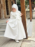 Ayperi Kız Çocuk Tesettür Elbisesi Merasim Elbisesi,Başörtülü takım 3-12 Yaş Uygun