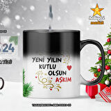 Kişiye Özel 2024 Yılbaşı Temalı Sihirli Kupa Bardak - HMK-00023-05