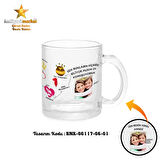 Prens Karakter Temalı Şeffaf Cam Kupa Bardak - HMK-00117-06-01