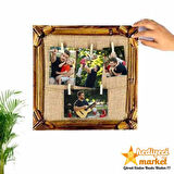 Bambu İpli Ahşap Duvar Fotoğraf Çerçevesi || 30x30 cm