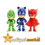 Pjmasks 3'lü Figür Set Pijamaskeliler Catboy Owlette Gekko Oyuncak Figür