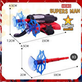 SUPER HERO Örümcek Adam Ağ Fırlatan Vakumlu Ok Atan Eldiven