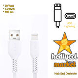 ETECH DK-012 3.0A 30W IP Lightning USB Data Kablosu