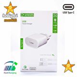 ETECH ETC-011 3.0A 15W / 18W TYPE-C Hızlı Şarj Cihazı Seti