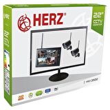 Herz HM-3522 22'' HD Led VGA HDMI RCA Girişli Dahili Hoparlörlü Ve Kumandalı CCTV Monitör