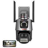 Heiman HM-42 6MP 8X Zoom Wifi Onvif 2 Kameralı Dış Mekan PTZ Kamera