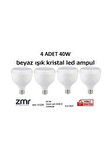 ZMR 40W Kristal Camlı T-Bulb LED Ampul E27 Beyaz Işık ZMR-112/B 6500K
